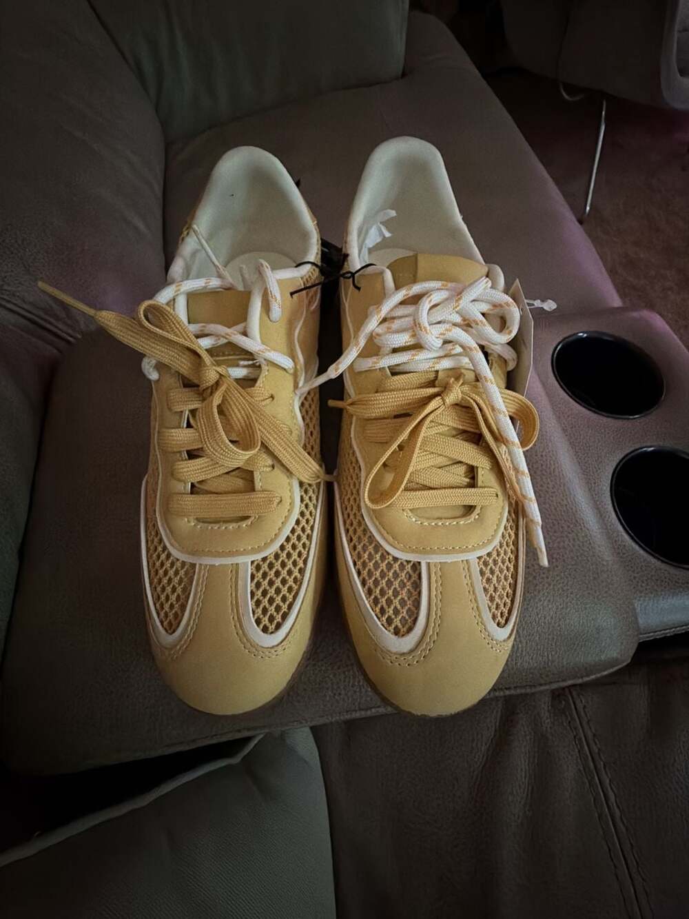 Time and Tru Women's Yellow Mesh Sneakers Size 10
